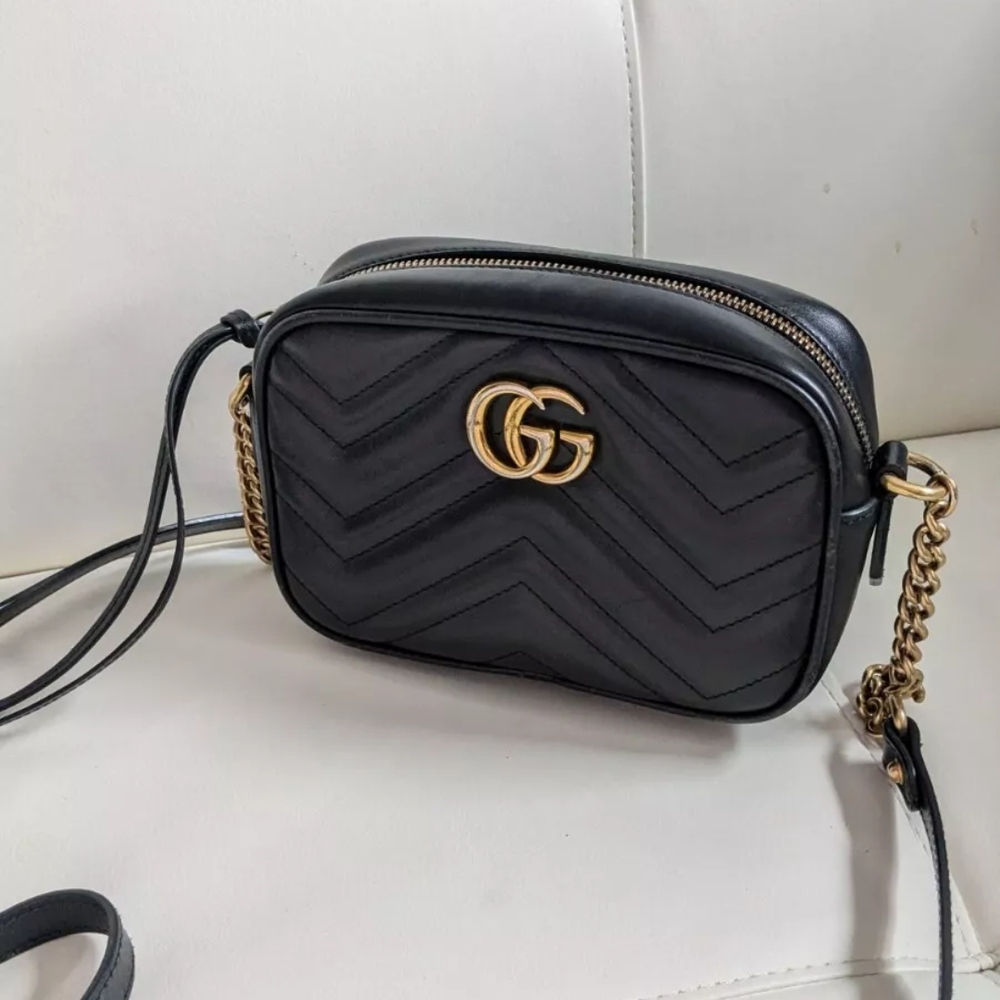 Gucci Black Leather Crossbody Bag